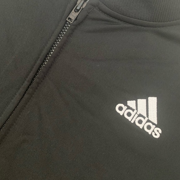 Adidas Black Track Jacket With White Stripes - Picture 7 of 8